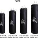 Punching Bag for Man Women Kids, Indoor/Garden Boxing Bag Unfilled Heavy Bag Set with Punching Gloves, Chain, Ceiling Hook for MMA, Kickboxing, Muay Thai, Karate, Taekwondo (4ft, Black)