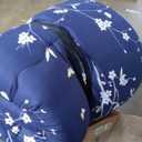 MAXYOYO Japanese Futon Mattress Floor Mattress Sleeping Pad Foldable Bed Roll Up Camping Cushion Floor Lounger Bed Couches and Sofas Couch Topper, Navy Floral, Full Size