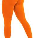 AUROLA Influence Workout Leggings for Women, Seamless Compression Tummy Control Leggings Mid Rise Yoga Pants (Medium, Persimmon Orange)