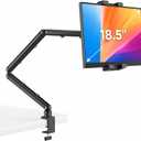 Portable Monitor Stand 15.6", Heavy Duty Tablet Arm Mount with Desk Clamp | Sag-Free Adjustable iPad Holder for Bed, 360 Foldable Arm Fits 4.7" to 18.5" iPad Pro/Air/Mini, Thick Case Friendly, Black