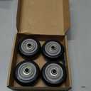 4Pcs 3" PU Caster Wheels Heavy-Duty Replacement Wheels for Platform Trucks, Snow Blowers & Grills 3/8" Axle, Smooth Rolling, Durable Transport Wheels