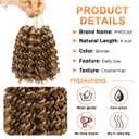 3 x PHOCAS 6Packs 8Inch Jamaican Bounce Crochet Hair for Black Women Deep Wave Crochet Hair Water Wave Crochet Hair Extensions