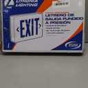 Lithonia Lighting LQC 1 R EL N LED Exit Sign Emergency with Red Letters,3 watts, Black