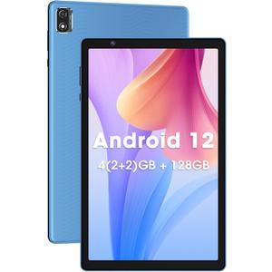 Tablet 10 inch, 32GB Storage, Quad-Core,HD IPS Screen,Dual Camera, WiFi, Bluetooth, Tablets with 6000mAh Battery, Type-C (Blue)