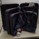 Coolife Luggage 3 Piece Set Suitcase Spinner Hardshell Lightweight TSA Lock (purple2) (20in24in28in)