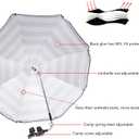 2 Pack Classic 46 Inch D-Blue Portable Umbrellas with Universal Clamp for Patio, Beach, Wheelchair, Golf Carts (Excluding chairs)