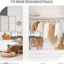 HOSOM 6 Pack Dummy Door Knob, Keyless Closet Door Knobs Satin Nickel Dummy Door Handle, Exterior/Interior Door Knob, Individual Non-Turning Single Side