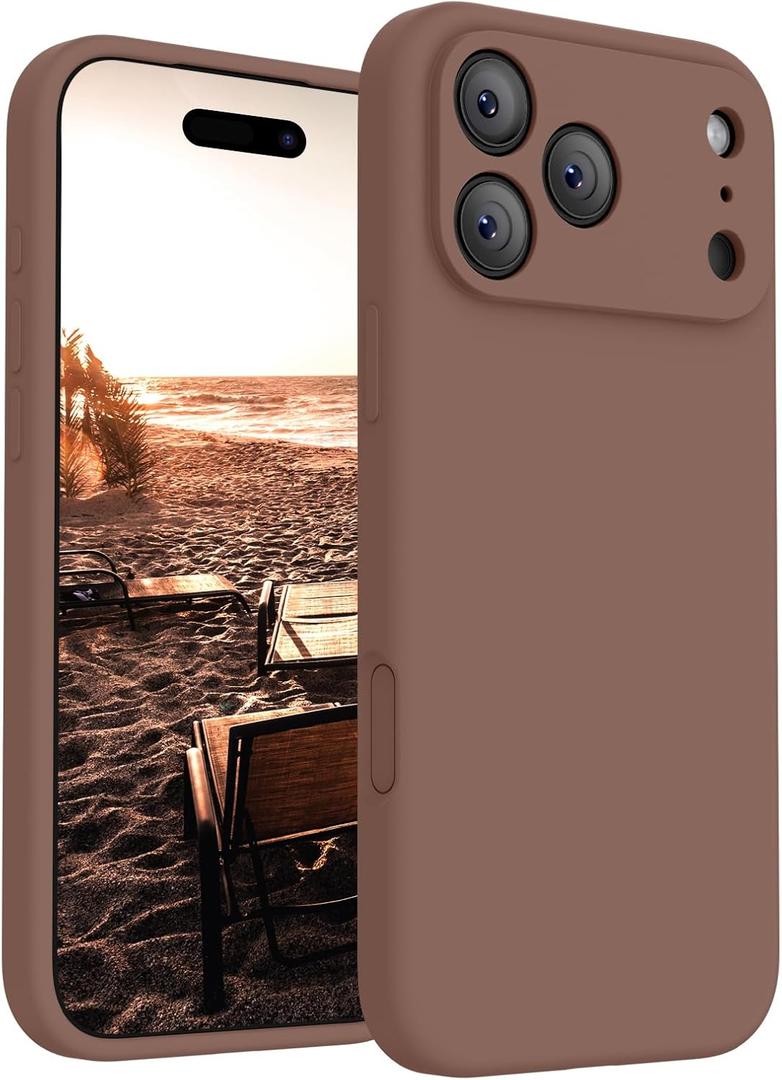 FireNova Magnetic for iPhone 17 Pro Case, Compatible with MagSafe, [Integrated Silicone Camera Control Button] [Camera Protection] Anti-Scratch Microfiber Lining Phone Case, 6.3", Light Brown