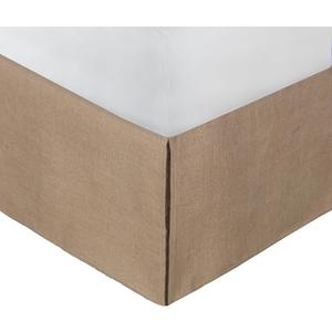 Greenland Home Burlap Bed Skirt, Natural, King