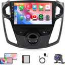 Leadfan Car Stereo Radio for Ford Focus 2012 2013 2014 2015 2016 2017 2018 Touch Screen Carplay Android Auto for Focus Head Unit 9 inch Display 5G WiFi GPS Bluetooth DSP FM SWC AHD Camera CANBUS + MIC