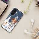 LETO for Samsung Galaxy A15 5G Wallet Case - Flip Folio Leather Kickstand - Credit Card Holder - Fashionable Flower Designs - Protective Phone Cover for Women and Girls - 6.5" - A Girl and Cat