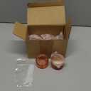 DMuuuDM 1 oz 7 Pack Pink Glass Jars,Empty 30ml Cream Jars with Rose gold Lids&Inner liner,Sample Cosmetic Container Vials Pot for Face Cream Eyeshadow Lotion Powder Foundation