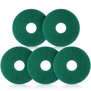 Teenyyou 5 Pcs 12" Cleaning Orbiter Pads Commercial Floor Buffer Pads Hardwood Floor Maintenance Scrubber Polisher Cleaning and Stripping for Orbiter Machine (Green)
