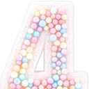 Birthday Candles, 0-9 Number Macaron Cake Candles Glitter Cake Topper Decorations for Wedding Anniversary Birthday Party (4)