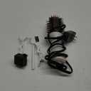 4-in-1 Travel Dual Voltage Hair Dryer Brush Blow Dryer Brush, Portable 2 inch Mini Hot Air Brush, Travel Hair Styler/ Volumizer/ Straightener/ Curler, 110-240V European Blow Dry Brush with EU&UK Plug