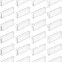 Uxcell 24Pcs Plastic Glass Connector, Suitable for 3mm Thick 180 Degree Glass to Glass Clamp, Fixing Bracket Rimless Clip Holder for Aquarium Fish Tank Display Shelves, Transparent