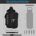 icolor Magnetic Gym Bag Water Bottle Carrier Holder with Phone Pockets & Shoulder Strap,Gym Magnetic Bag 5 Built-in Magnets Gym Accessories Organizer Sling Bottle Bag Pouch Sleeve