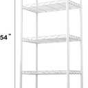 HOMEFORT 5-Tier Wire Shelving 5 Shelves Unit Metal Storage Rack Durable Organizer Perfect for Pantry Closet Kitchen Laundry Organization in White