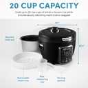 Aroma Professional Touch Glass Lid, Food Steamer, Slow Cooker, Multicooker with 11 Preset Functions, Steam Tray, Measuring Cup, Rice Spatula, 20 Cooked