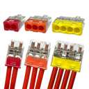 Dicio Push-in Wire connectors Nuts 300pcs terminals UL Listed Quick Connect connectors kit Low Voltage Wire Electrical connectors for Wiring 2 3 4 Port 4 Gauge Connectors Assortment Kit 24-14 AWG