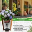 Adjustable Pure Iron Planter Inserts, 7-25 Plant Risers for Inside Pots, Planter Fillers for Large Pots, Indoor & Outdoor Insert with 8-10 Top & 6-10 Base (10 wide top. 10wide base)