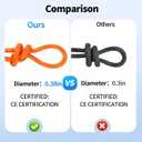 200ft 3/8 Inch Climbing Rope, Heavy Duty Arborist Rope, Nylon Rigging Rope for Tree Work, Bull (Orange)