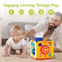 Busy Board for 1+ Year Old Girl & Boy Gifts, Montessori Toys for 1 2 3 4 Year Old Toddler, 6-in-1 Educational Early Development Toys for Toddlers 2-4, Christmas, Birthday Gift for 1-4 Year Old Kids