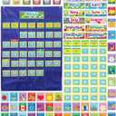 Carson Dellosa 25" x 35" Deluxe Calendar Pocket Chart, Monthly Calendar Pocket Chart for Classroom with Day, Week, Holiday Cards and Storage Pouches and More, 7.6"W x 0.4"H