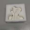 Ceramic Face Vase, White Flower Vases for Decor Female Form Head Half Body Vase Boho Unique Decorative Modern Style for Home Living Room Office Book Shelf (Medium)