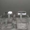 Plastic Storage Bins with Lids Stackable organization and Storage Containers for Organizing Snacks, Crafts, Tools Clear Storage Box with Latching handle (Clear, 2PCS-4.5QT 2PCS-8.5QT)