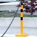 Plastic Safety Chain Barrier Chain for Crowd Control Lightweight Isolation for Construction Sites Warehouses and More (Black)