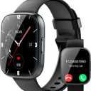 Smart Watch for Men Women(Answer/Make Calls), 1.95" HD Touch Screen Fitness Watch with Sleep Heart Rate Monitor, 110+ Sports Modes, IP68 Waterproof Activity Trackers Compatible with Android iOS, Black