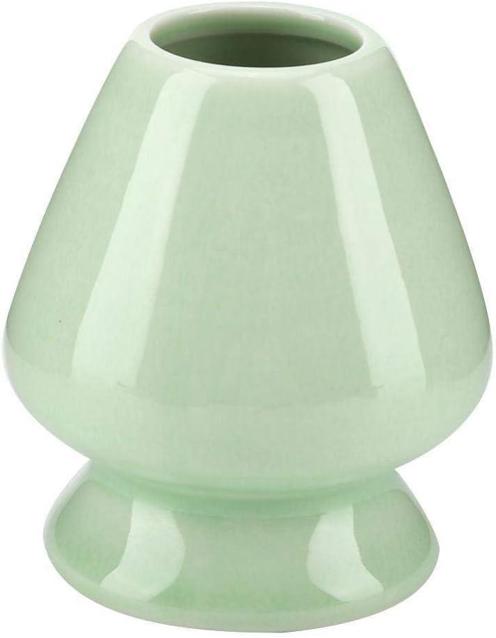 Matcha Whisk and Holder Set with Matcha Stand | Matcha Organizer for Bamboo Matcha Tea Set Accessories |Tea Ceremony Accessories (Green)