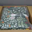 Cute Woodland Forest Living Room Rug Vibrant Blue Botanical Floral 8x10 Area Rug Washable, Whimsical Nature Animals Kids Rug Boho Vintage Aesthetic Carpet for Nursery Dining Room Entryway Bedroom