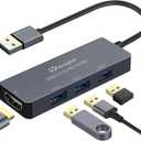 USB 3.0 to HDMI Adapter for Monitor/Multiple Displays with USB Docking Station for Laptop -USB A to HD Converter-Supports Mac/Windows -USB to hdmi External Video & External Graphics Card Adapter