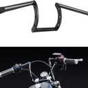DREAMIZER 1 inch Motorcycle Handlebars Z Bars 25mm Motorcycle Handle Bars For Custom Bobber Chopper Cruisers Softail Dyna Sportster - Black