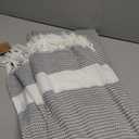 Oversized Turkish Beach Towel Blanket XXL Cotton Sandproof Towels Boho Woven Extra Large Big Sand Free Giant Throw Blankets Huge Quilt XL Picnic Camping Necessities Cloud For Adult Gifts Grey (XXXL(88x82 IN,224x208 CM))