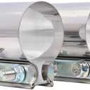 2.5 inch Exhaust Clamps, 2 1/2 Inch Exhaust Lap Joint Butt Clamps, T304 Stainless Steel Band Clamp w/High Grade Bolts(2 Pieces)