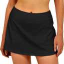 Skirt with Inner Shorts Pockets High Waisted Casual Athletic Golf Skort for Women M