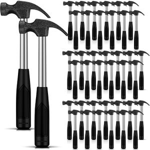 Lasnten 40 Pcs Claw Hammer Bulk for Kids Household Small Stubby Hammers with Soft Rubber Handle Multifunction Mini Sledge Lightweight Camping Tools for Home DIY Craft Woodworking Jewelry Making