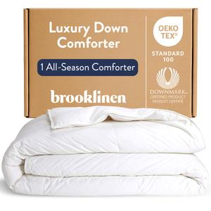 Brooklinen Down Comforter for Warm Sleepers, Machine Washable - Full/Queen
