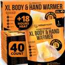 Natural Large Hand & Body Warmers 40 Count - Air Activated 18 Hours of Consistent Natural Heat Handwarmers Bulk - Disposable Quick & Easy Activation | Portable Odor-Free Warmth for Hands 40 Pack