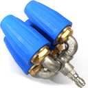 1/4" Triple Quadruple Turbo Nozzle Pressure Washer,360 Rotating Turbo Nozzle Quick Connector 4-in-1 Turbo Nozzle for Power Washer,2.0 Orifice,4000 PSI