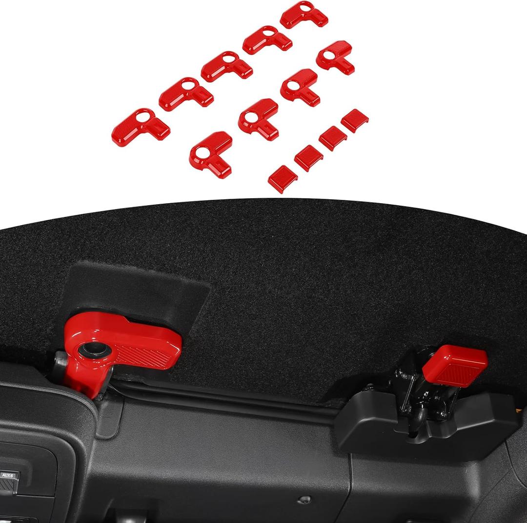JOSHELA for Bronco Hardtop Roof Removal Switch Handle Trim Cover Fit for Ford Bronco 2021-Present 4DR Red Interior Accessories