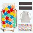Magnetic Reward Jar for Kids Reward Jar System, Personalized Stars Reward Jar for Students Kids Behavior, Magnetic Reward Jar for Classroom Board Behavior Management Home Reward Jar for Boys Girls
