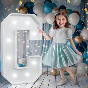 Marquee Letters 3 Feet Tall, Cool White Light Up C, Large Marquee for Birthday Anniversary Graduation Party Decoration, Big Letters for Wedding Decor (DIY Kits)