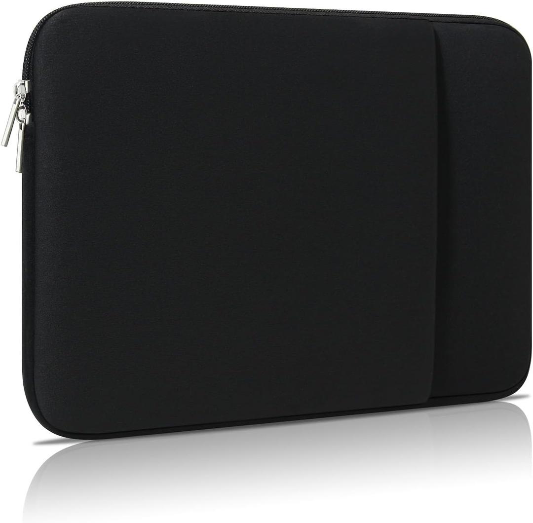 Laptop Sleeve for MacBook Neo/Air/Pro 13 inches A18/M5/M4/M3/M2/M1 Chip 2026-2020 A3404 A3449 A3240 A3113 A2681 A2337 A2338 with 2 Pockets Tablet Bag Case Accessories (Black)