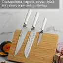 Kitchen Knife Set, 3-Piece Knives Set for Kitchen with Chef Knife, Santoku & Paring Knife, German 1.4116 Stainless Steel Knife Set, Lightweight Design, Gift-Ready Chef Knife Set