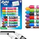 EXPO Dry Erase Markers, Low Odor Ink, Assorted Colors, Chisel Tip, 12 Count - Easily Erases, Vibrant Ink, Ideal for Classroom, Back to School Supplies, Teachers, Office, Whiteboard & Home
