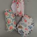 Babygoal Baby Girl Swim Diapers 3 Pack for 8M-3T Babies and Toddlers, Reusable Adjustable Washable for Swimming Lessons-Flower (Large, 01 Rose & Peach Blossom)